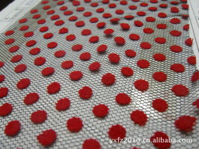 其他無紡布-17號大紅絨圓點(diǎn)網(wǎng)布底工藝植絨|圓點(diǎn)紅色植絨-億鑫歡迎工藝加工-其他.